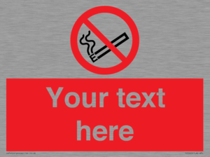 Custom No E-cigarettes / Vaping Sign